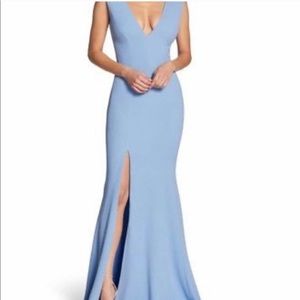 Dress the Population Sandra Plunge Crepe Gown